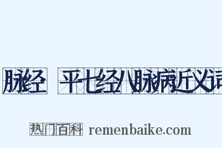 脉经·平七经八脉病近义词是什么意思的图片
